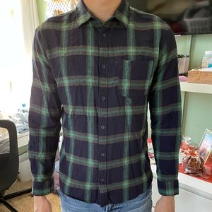 Blue and Green Button Down